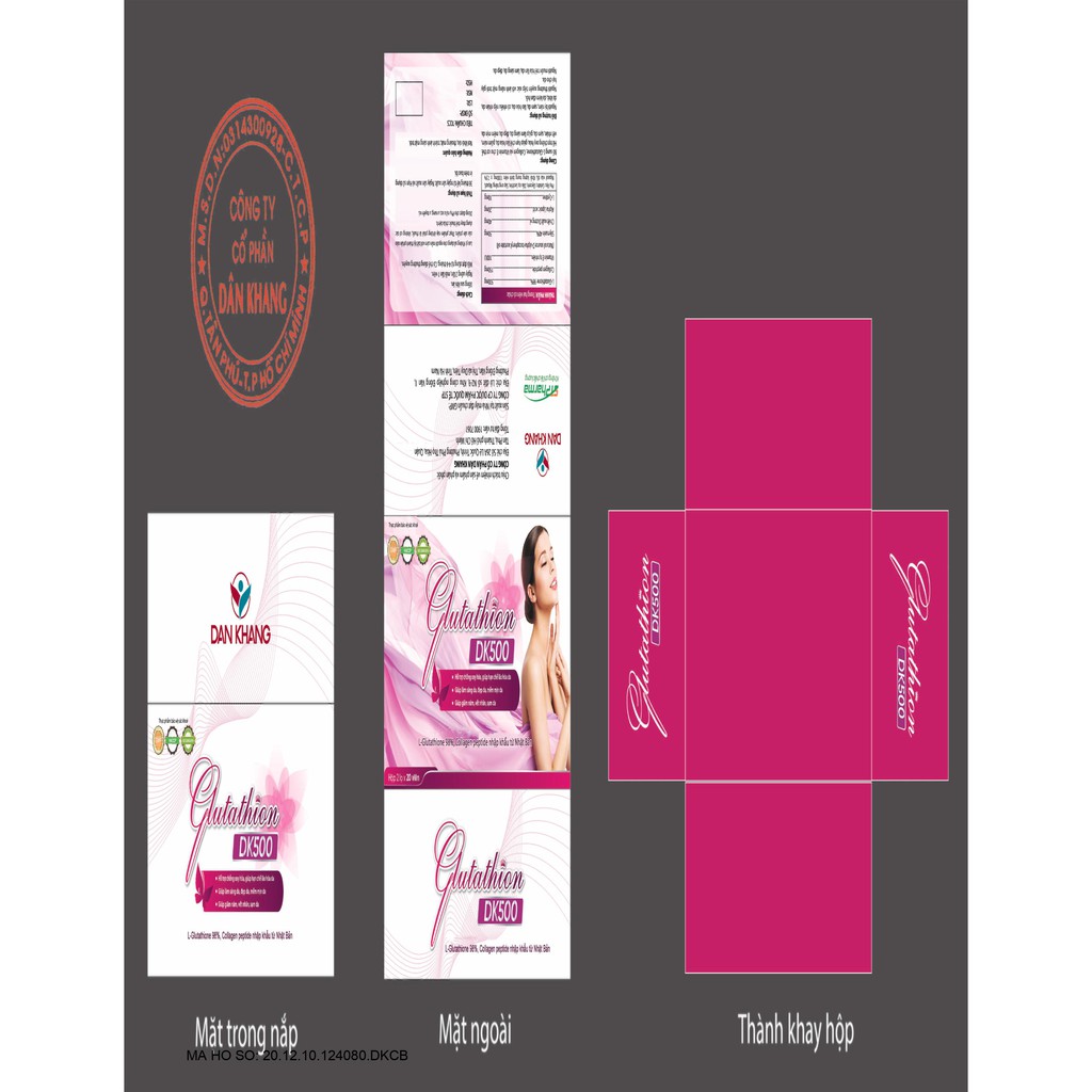 Viên Uống Ngăn Ngừa Lão Hóa, Giúp Sáng Da Và Làm Đẹp Da Glutathion DK500 Dân Khang Hộp 500gram