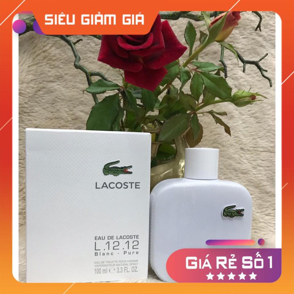 [New 2021] Nước hoa Lacoste L.12.12 Blanc Pure ( Lacoste trắng ) 100ml Full Seal ⚜️Hàng Authentic⚜️