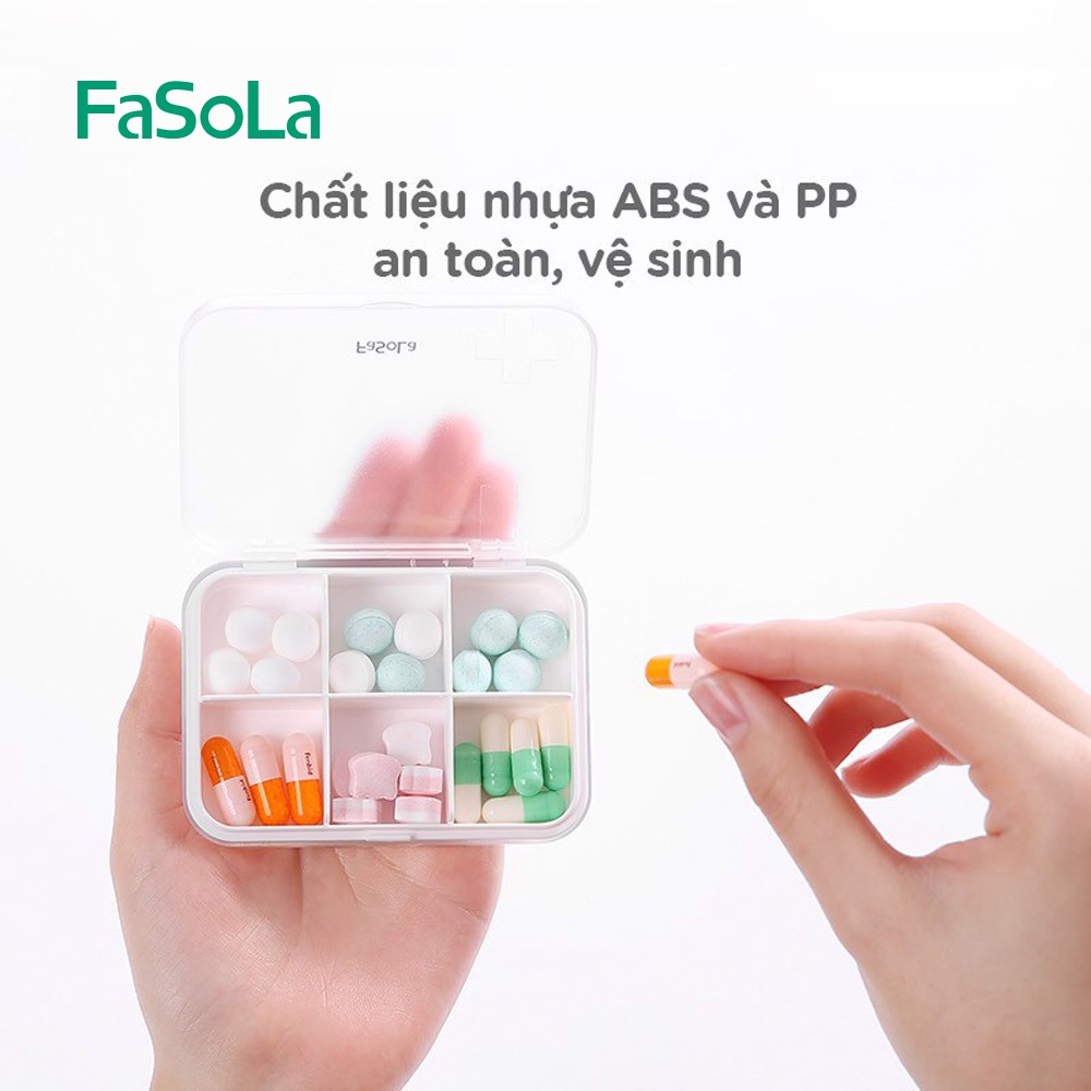 Hộp chia thuốc bỏ túi (6 ngăn) FASOLA FSLYF-033