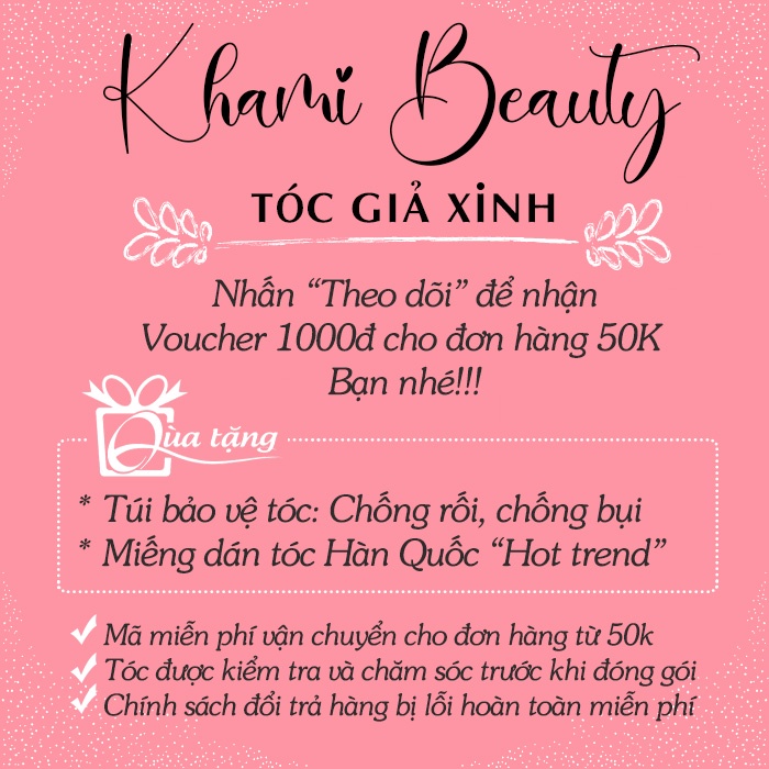 Tóc giả ngoặm xù line đen bạch kim N42 cá tính