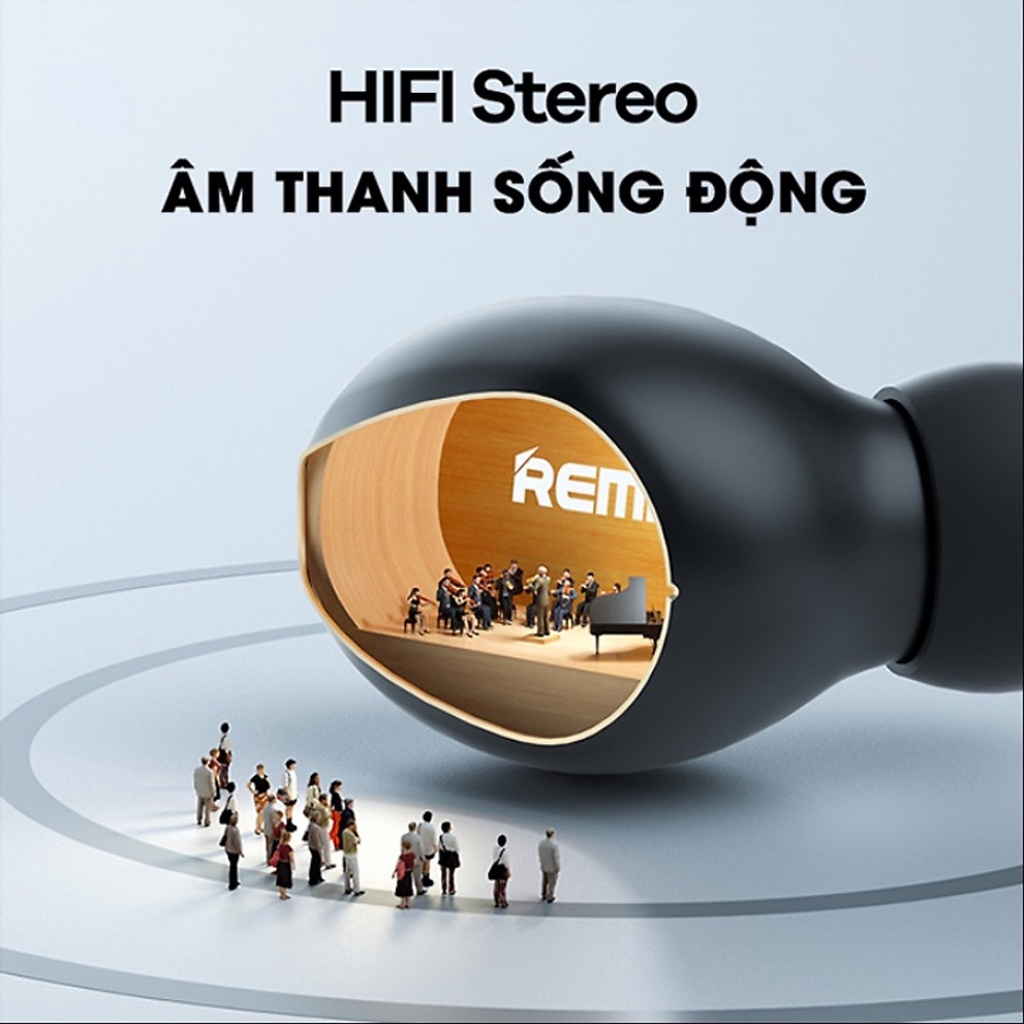 Tai nghe bluetooth true wireless Remax TWS-41 Earbuds chống nước iPX4 - Tích hợp màn hình LCD hiển thị (Đen)