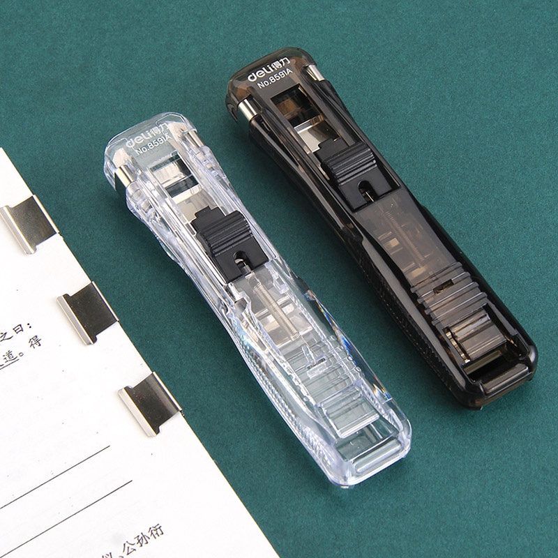 Kẹp Bấm Giấy Mini Bằng Kim Loại Đa Năng Deli. 8591a