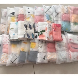 CH Sét 3 khăn sữa sợi tre Muslin tree (Giao nhanh)