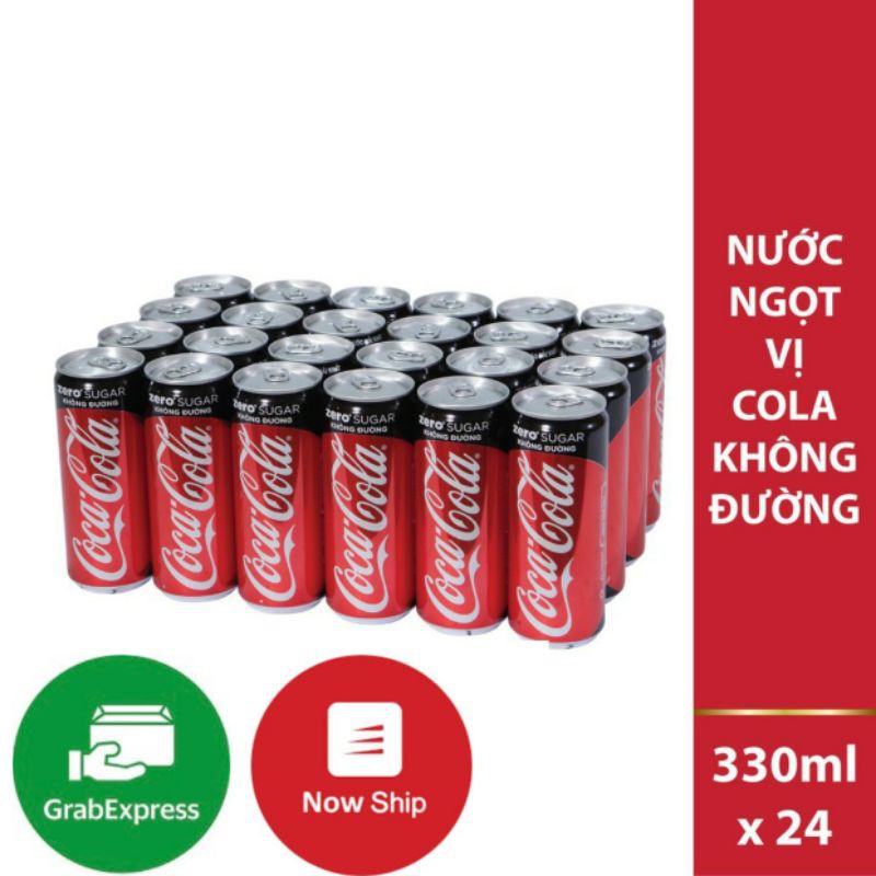 Coca zero lon thùng 24 lon 330ml