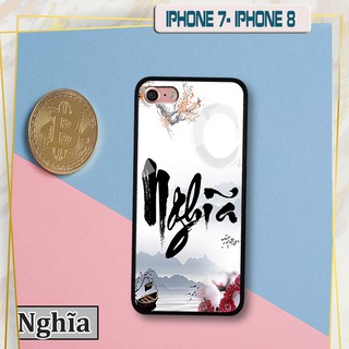 Ốp lưng kính 3D iPhone 7/ 8 - chữ thư pháp ý nghĩa