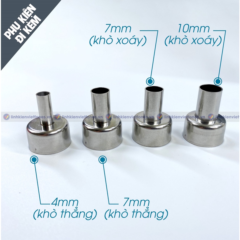 Máy khò Sugon 858D 700W, 100 – 500 độ, ngủ tự động