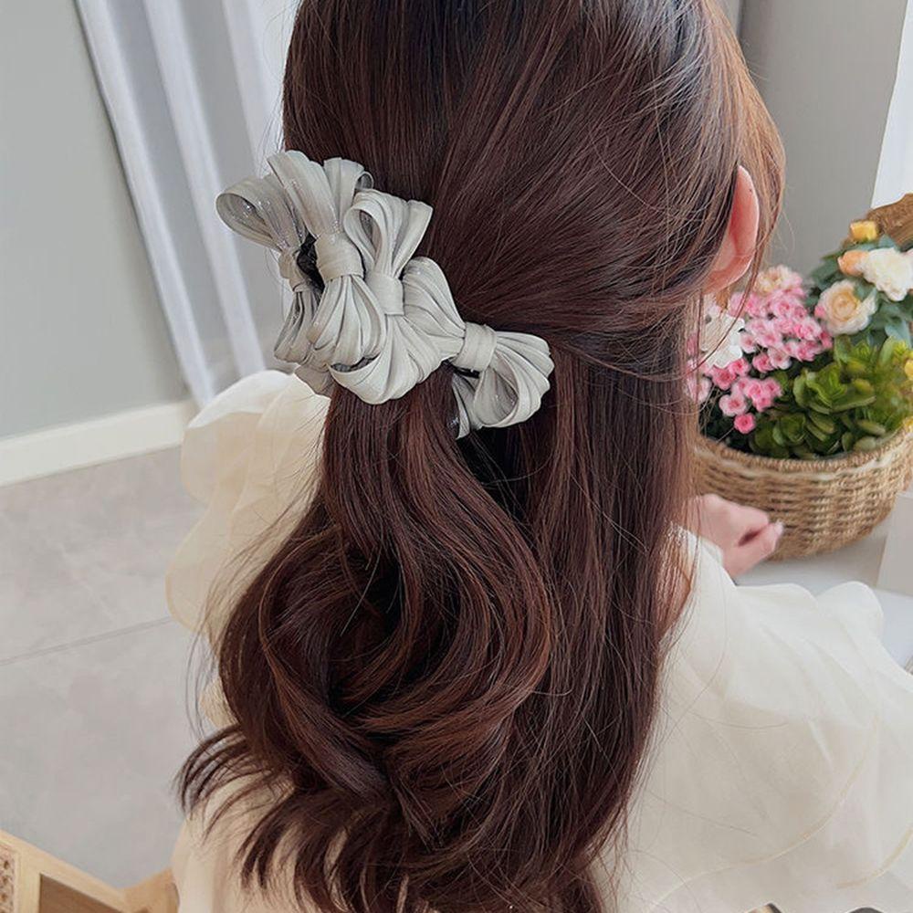 AROMA Kẹp Tóc Nơ Phong Cách Hàn Quốc Xinh Xắn Cho Nữ