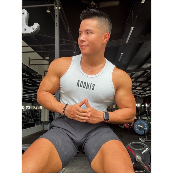 Áo ba lỗ Adonis thun gân dầy dặn cao cấp form ôm và áo ba lỗ lạnh phô dáng khoe trọn xô vai lưng