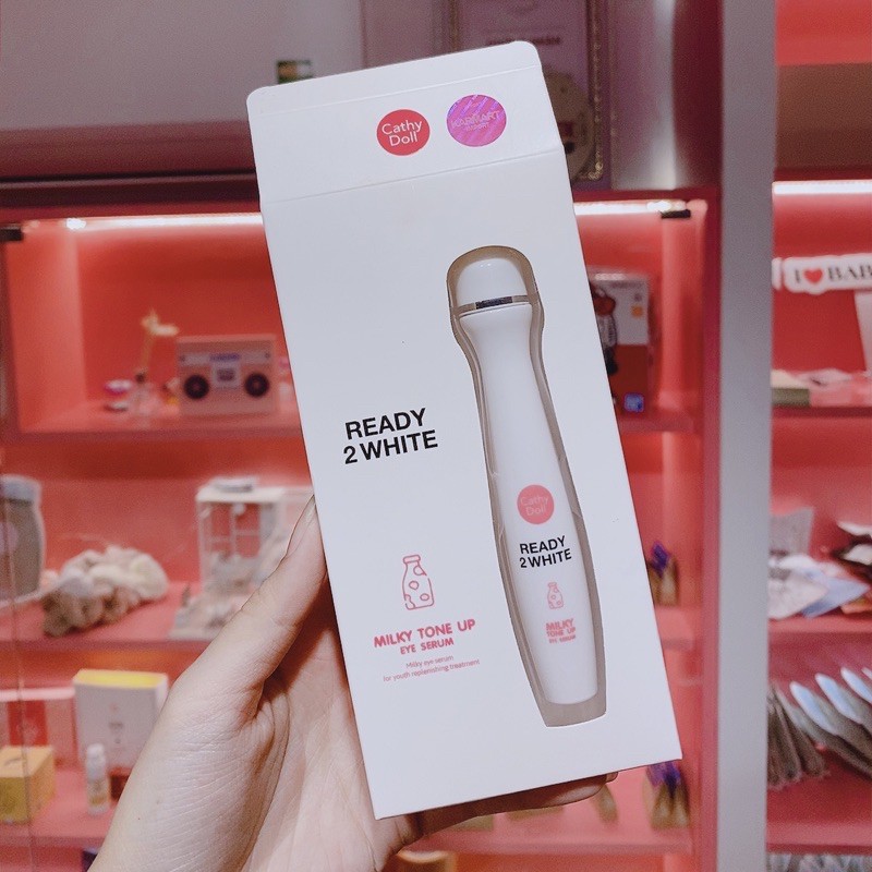Cây lăn dưỡng sáng vùng da quanh mắt Cathy Doll Ready 2 White Milky Tone Up Eye Serum 15ml