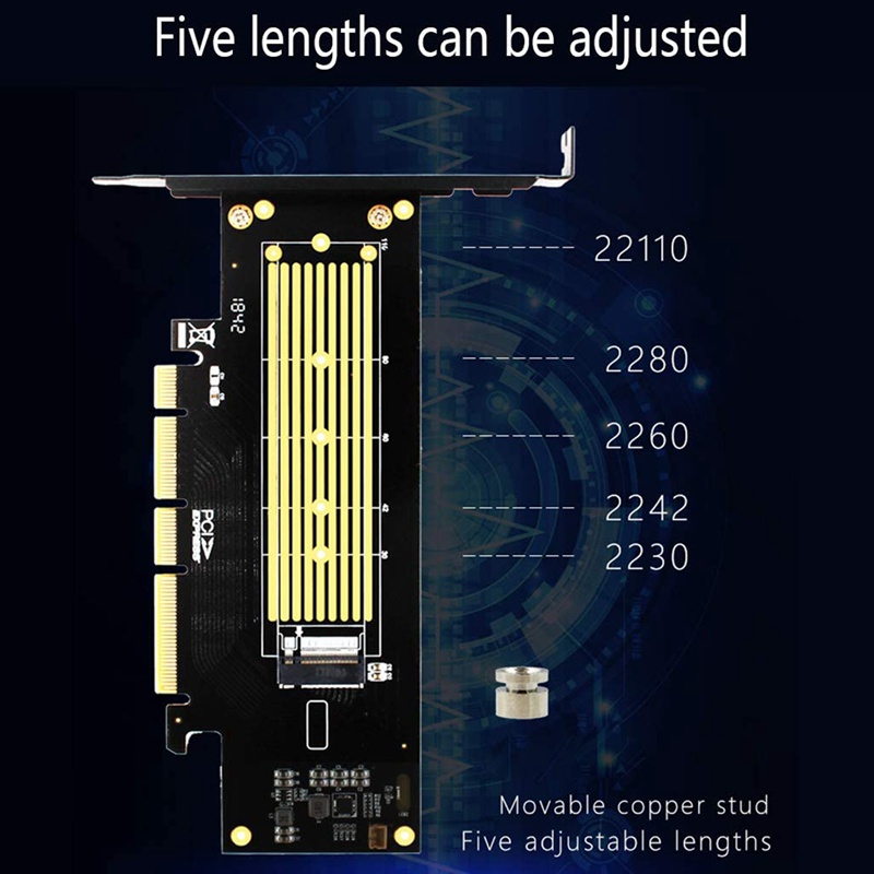 Card Chuyển Đổi Pci-E M.2 X16 Sang 4x Nvme Pcie3.0 Gen3 Raid Card Pci-E Vroc M.2 Sang Pcie3.0 M.3 Thẻ