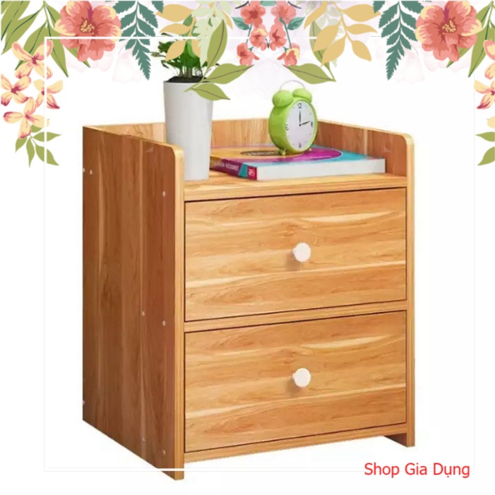 Hộc Tủ Đầu Giường, Kệ Tủ Đầu Giường Gỗ Ép MDF 2 Ngăn Kéo, Nhỏ Gọn Siêu Tiện Dụng Cho Căn Phòng Của Bạn