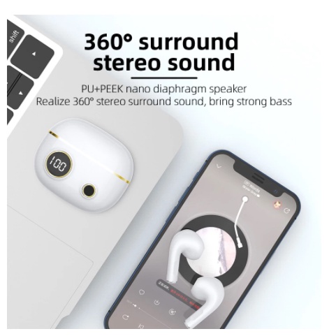 Tai Nghe Cao Cấp TWS PRO 8S - Chống Ồn Chủ Động - Dùng Cho IOS Và Android - Tự Động Kết Nối - Cảm Biến Nhạy Sky Tech
