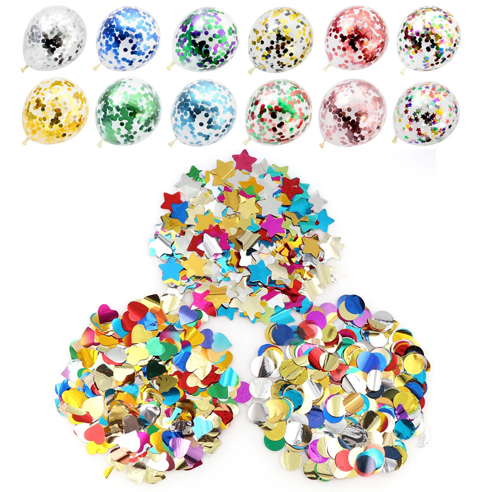Túi 20g Giấy Foil Hình Ngôi Sao / Trái Tim Trang Trí Tiệc