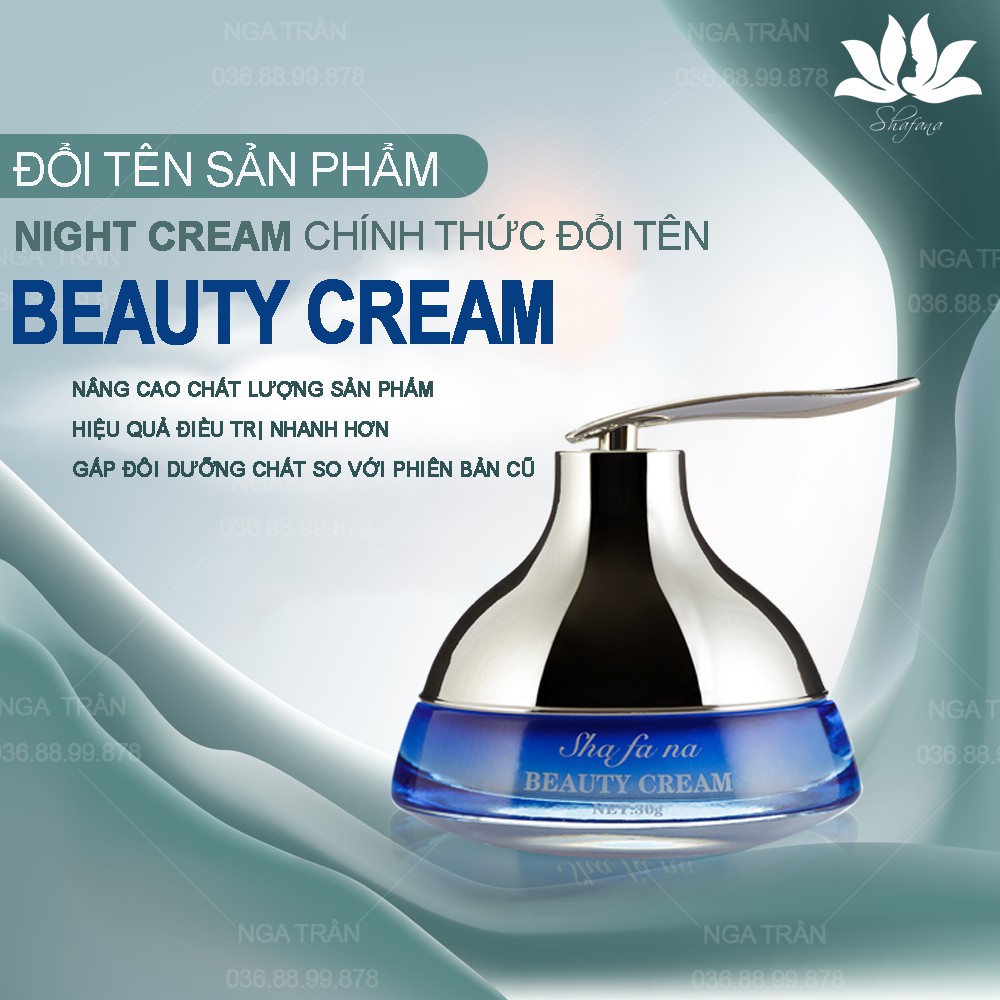 BEAUTY CREAM/ NIGHT CREAM - Kem phân hủy & Khống chế nám mảng - Shafana 30g