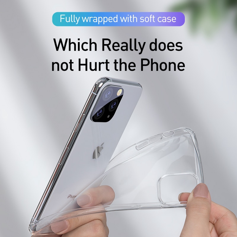 Ốp lưng silicon trong suốt cho Baseus cho iPhone 11 Pro iPhone X XS MAX iPhone XR