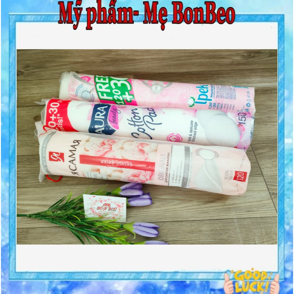 Bông tẩy trang cotton các loại 120/150 miếng