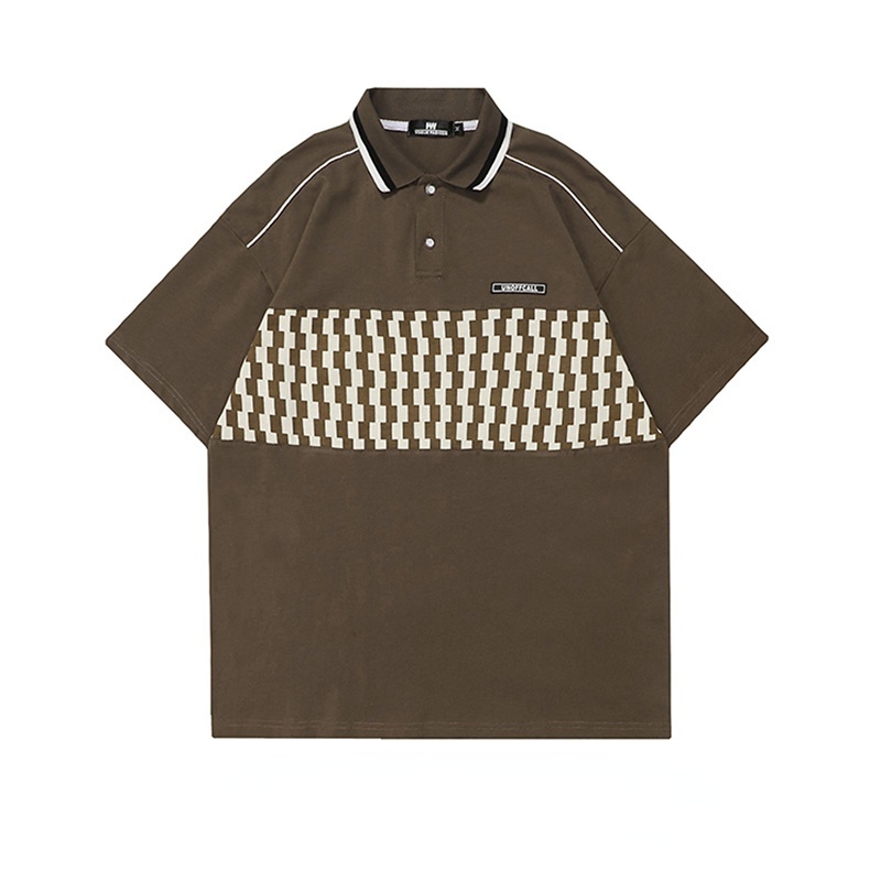 Áo Thun POLO Tay Ngắn Dáng Rộng Phối Họa Tiết Kẻ Sọc Phong Cách Hàn Quốc Thời Trang Mùa Hè Mới Size M-2XL Cho Nam