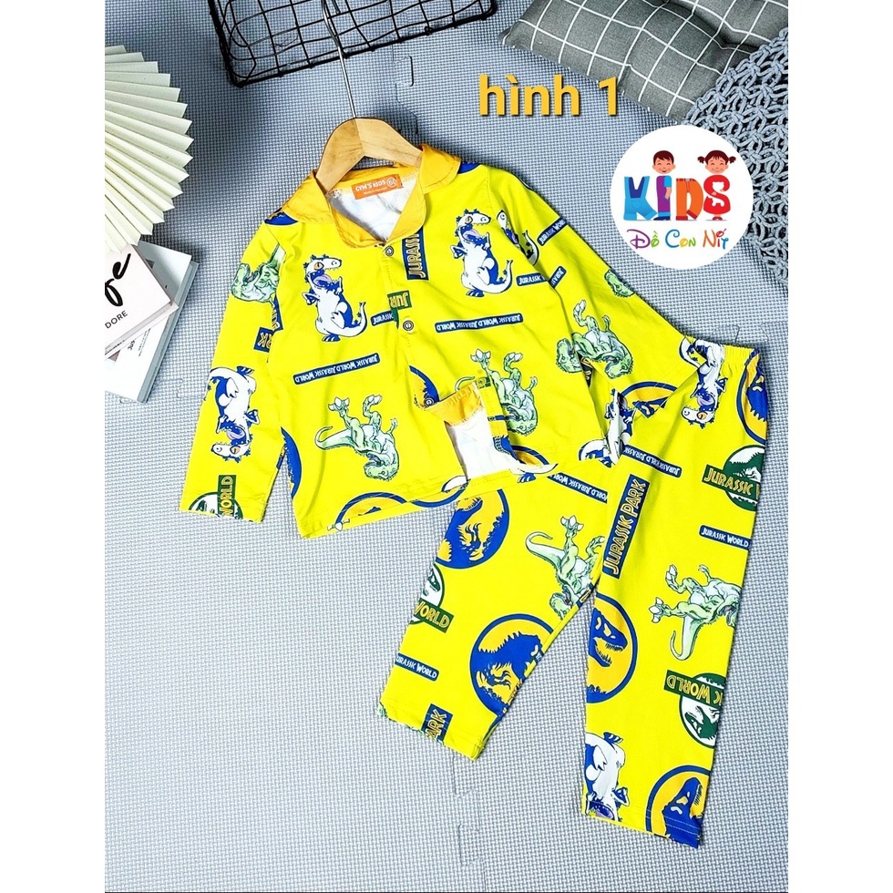 PIZAMA TAY DÀI THUN LẠNH BÉ TRAI - ĐỒ BỘ TRẺ EM