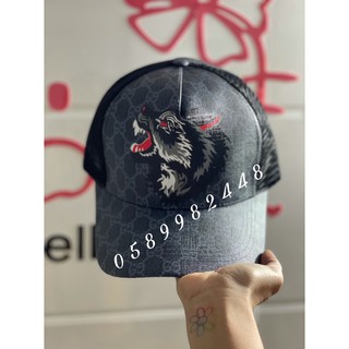 NÓN KẾT PHỐI LƯỚI CON CHÓ SÓI XANH BỤI