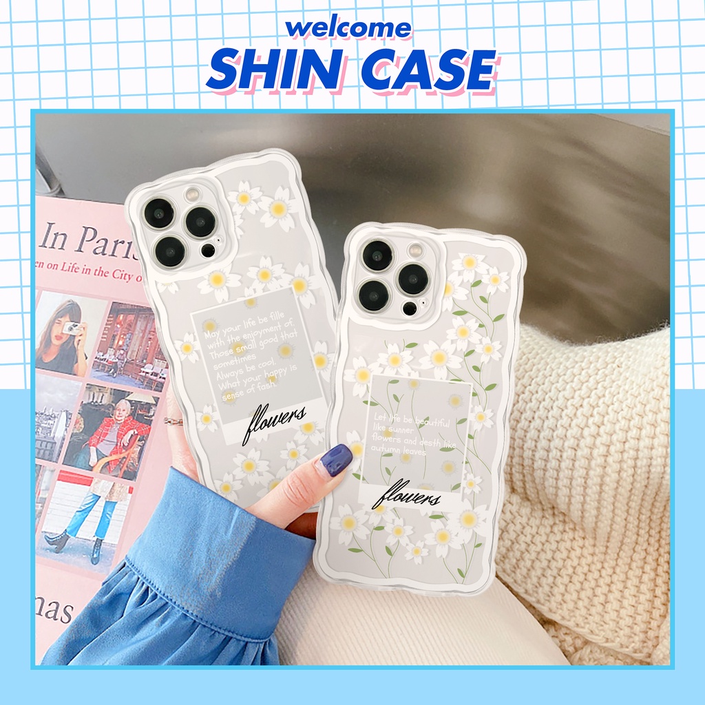 Ốp lưng iphone trong lượn sóng daisy 6/6plus/6s/6splus/7/7plus/8/8plus/x/xs/11/12/13/14/pro/max/promax/plus/shin/case