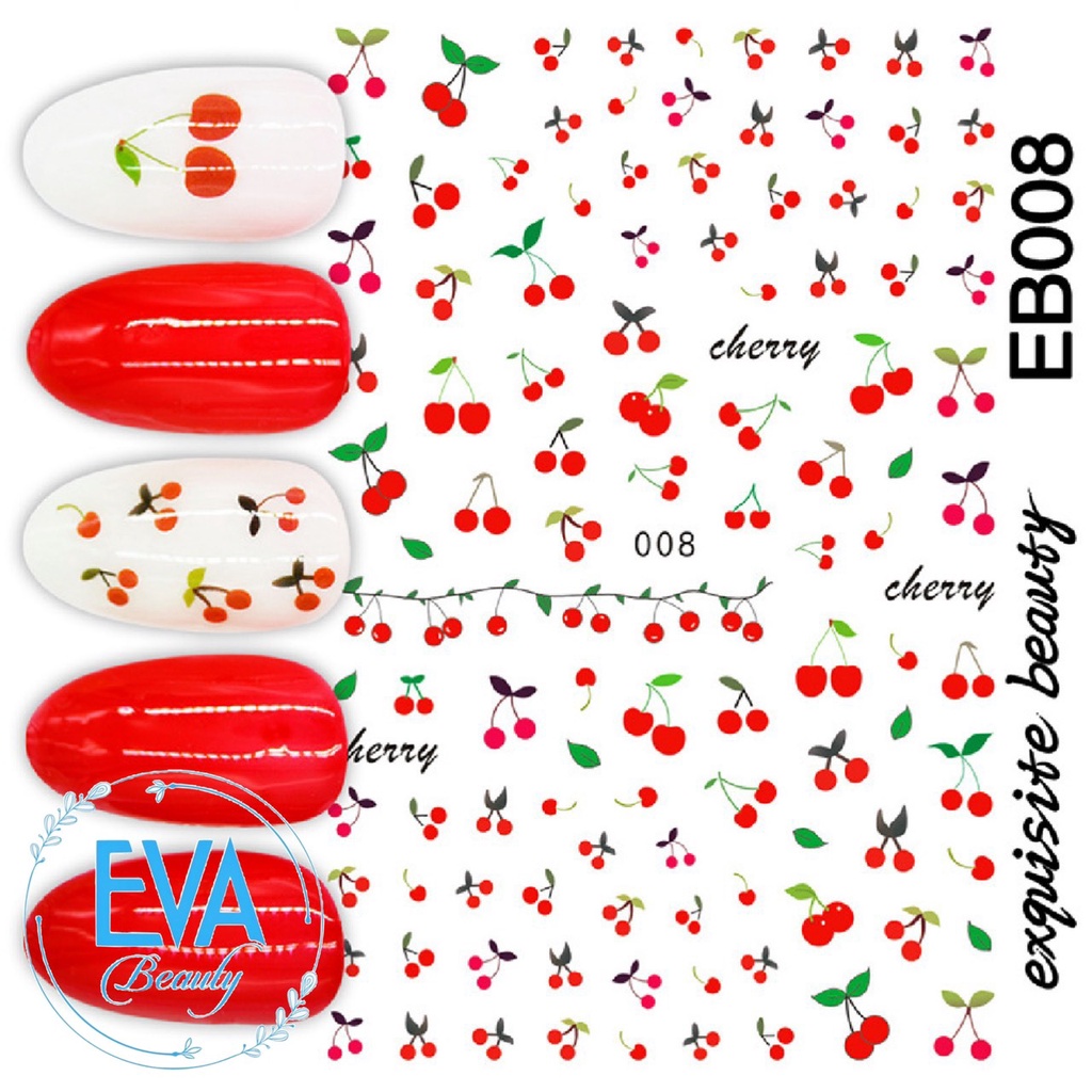 Sticker Dán Móng Tay 3D Dạng Decal Dán Chống Nước Hoạ Tiết Trái Cây Quả Lê Vàng A Pear EB012