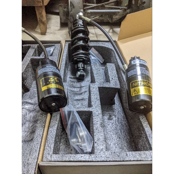 Phuộc NITRON/RCB bình dầu lớn full đen ty vàng 205mm 210mm gắn Ex nhỏ Exciter 135 150 155