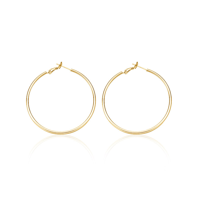 XiaoboACC 925 Silver Needle Korean Fashion Hoop Earrings