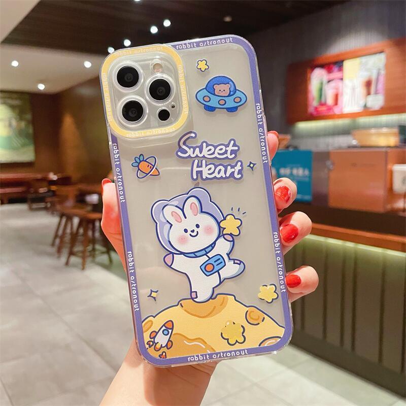 Ốp Điện Thoại Silicon In Hình Phi Hành Gia Cho iPhone 13 12 11 Pro XS Max SE3 XR X 13Mini 7 8 6S Plus SE 2022