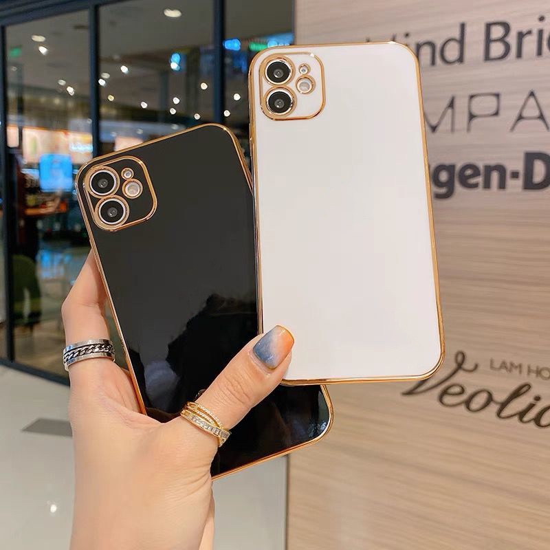 Ốp lưng Điện Thoại Viền Vuông Mạ Sang Trọng Cho iPhone ip X Xs XR Max 8 7 6 6s Plus SE 2020 4G 5G 2022