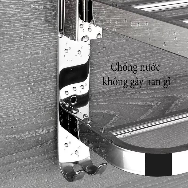 Giá Treo Khăn Nhà Tắm, Kệ Để Đồ Nhà Tắm Đa Năng, Inox Không Gỉ, Dán Tường Tiện Lợi PAPAA.HOME