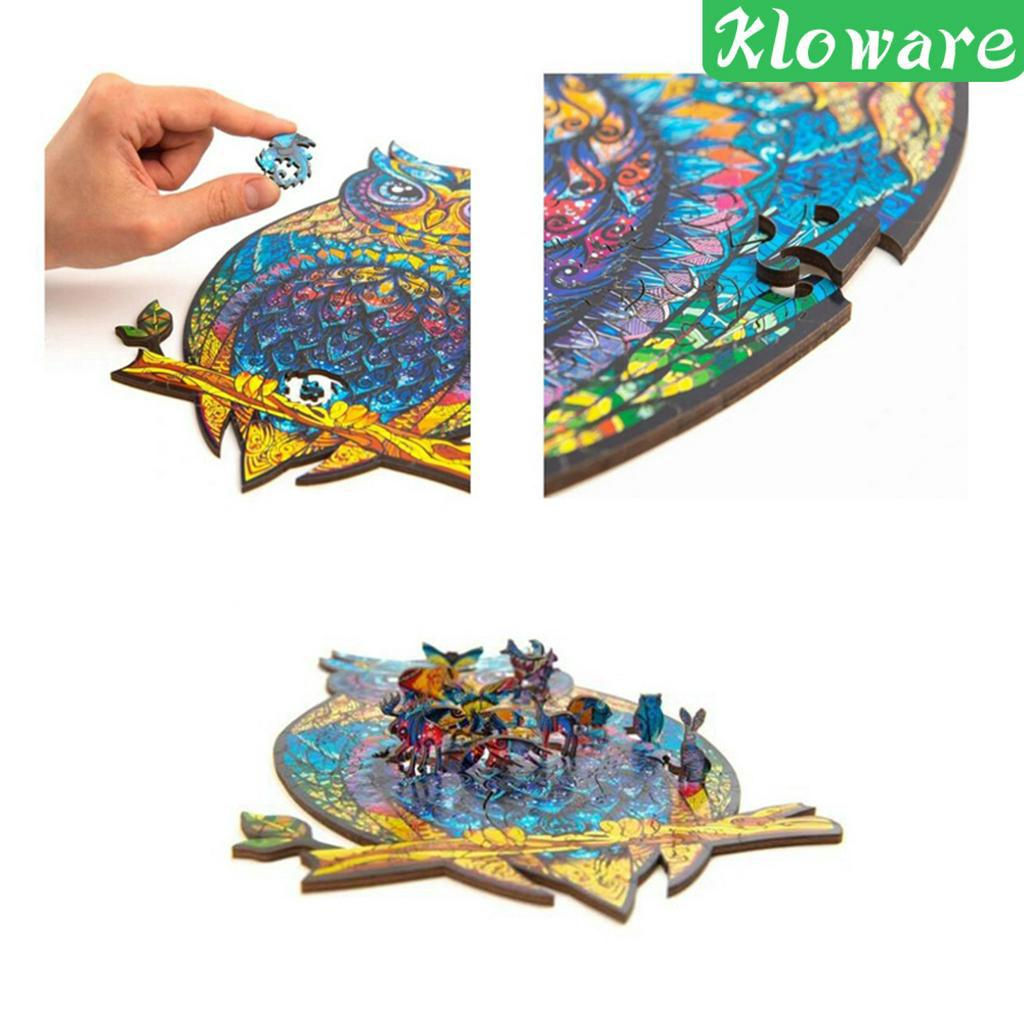 Bộ Đồ Chơi Xếp Hình Động Vật Bằng Gỗ Nhiều Màu Độc Đáo Cho Gia Đình