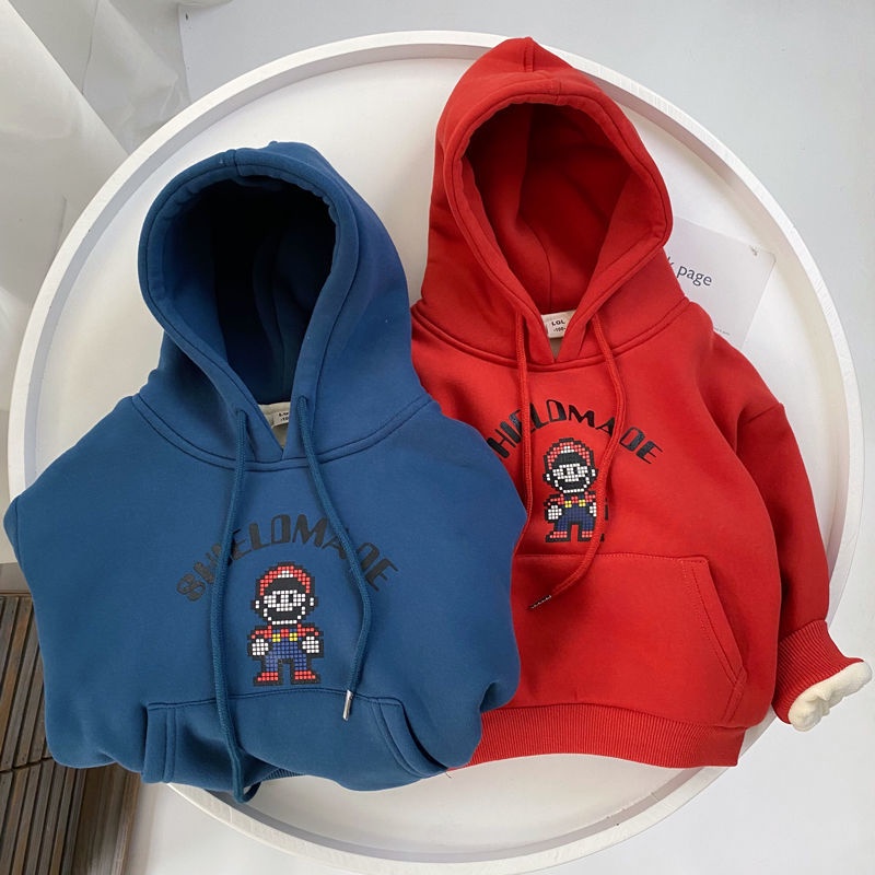 Áo Hoodie Lông Cừu Dày Ấm Áp Mới Cho Bé Trai