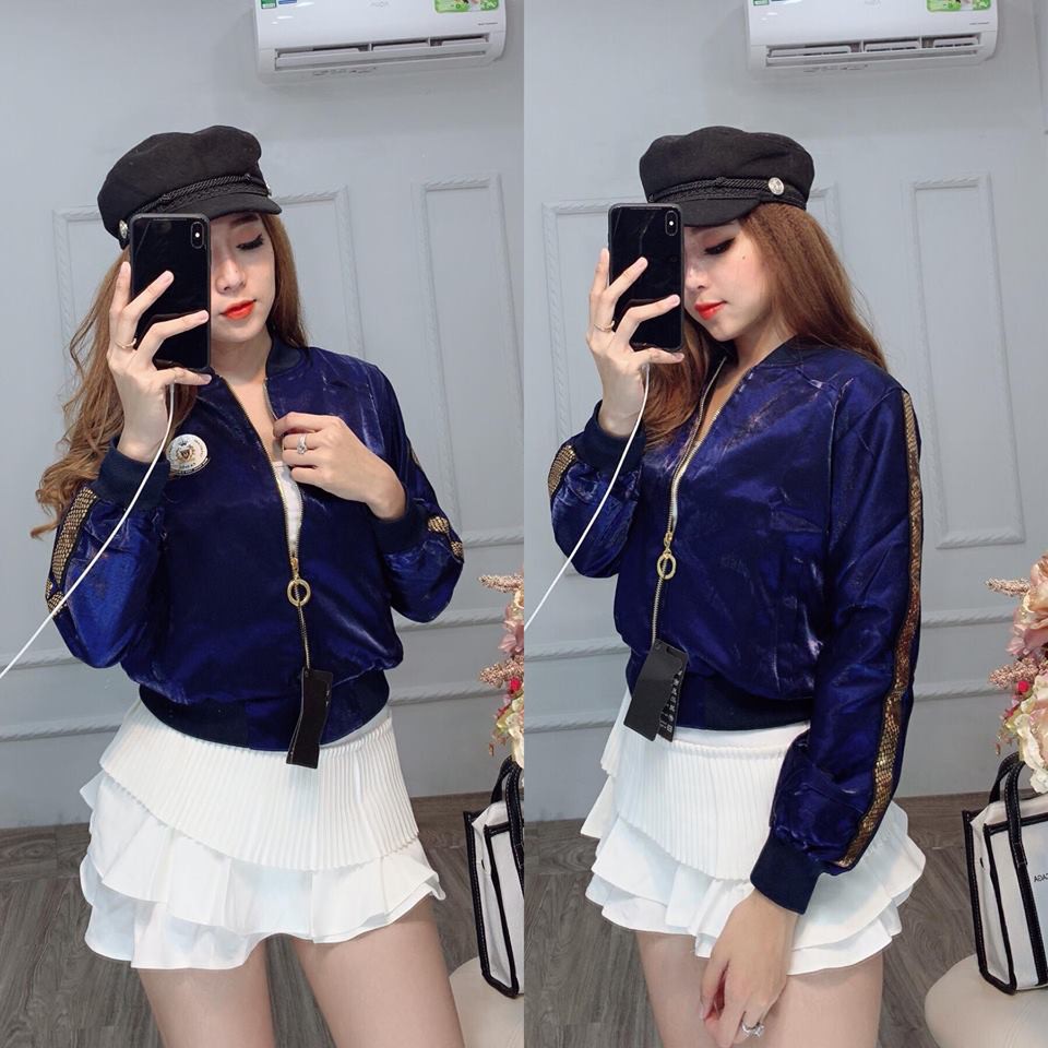 [GIÁ TỐT] Áo Khoác Phi Xà Cừ Form Dài Viền Tay Kim Loại | BigBuy360 - bigbuy360.vn