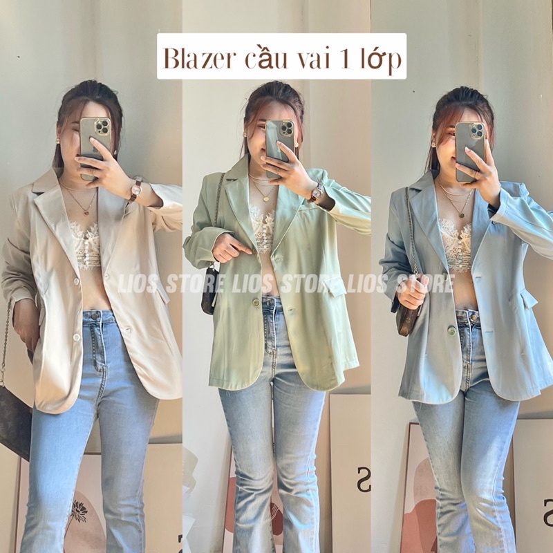 Áo Blazer 2 lớp 4 cúc mẫu mới chất đẹp phong cách Hàn Quốc | BigBuy360 - bigbuy360.vn