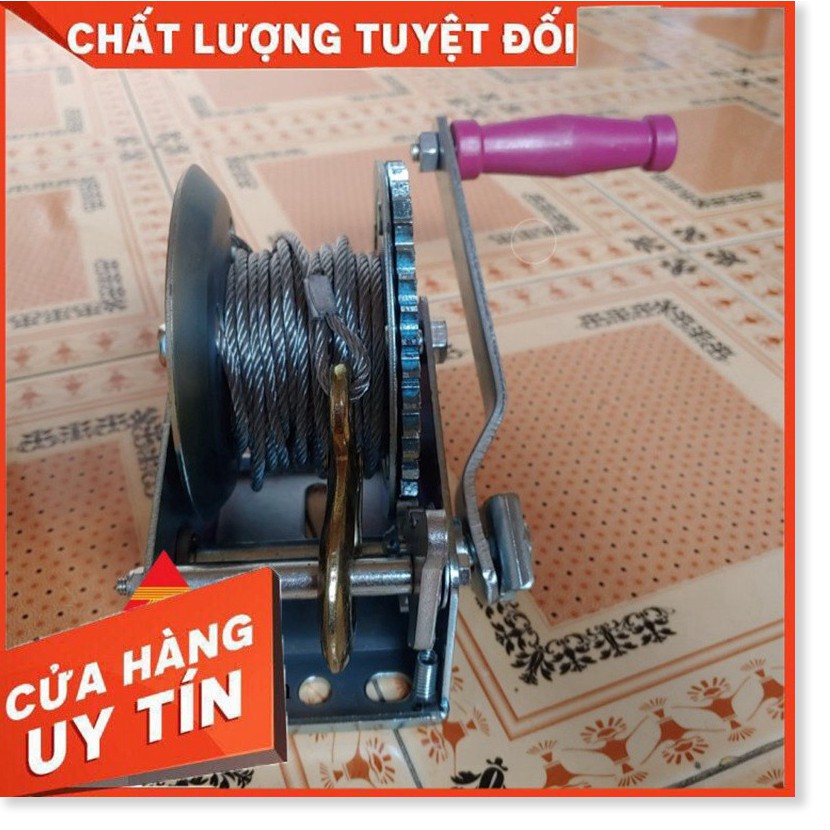 Tời Quay Tay 1200 LBS Tải Trọng 500 Kg Có Cáp Móc 10 Mét Liên Sơn