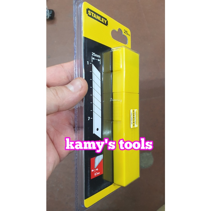 Dao rọc cáp cán nhựa cao su 7 inch 180mm rộng 25mm Stanley model STHT10425-8 và lưỡi dao rọc giấy stanley 25mm 0-11-325