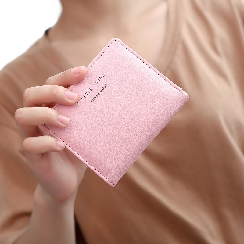 Ví Nữ Mini Màu Trơn Phong Cách retro Thanh Lịch