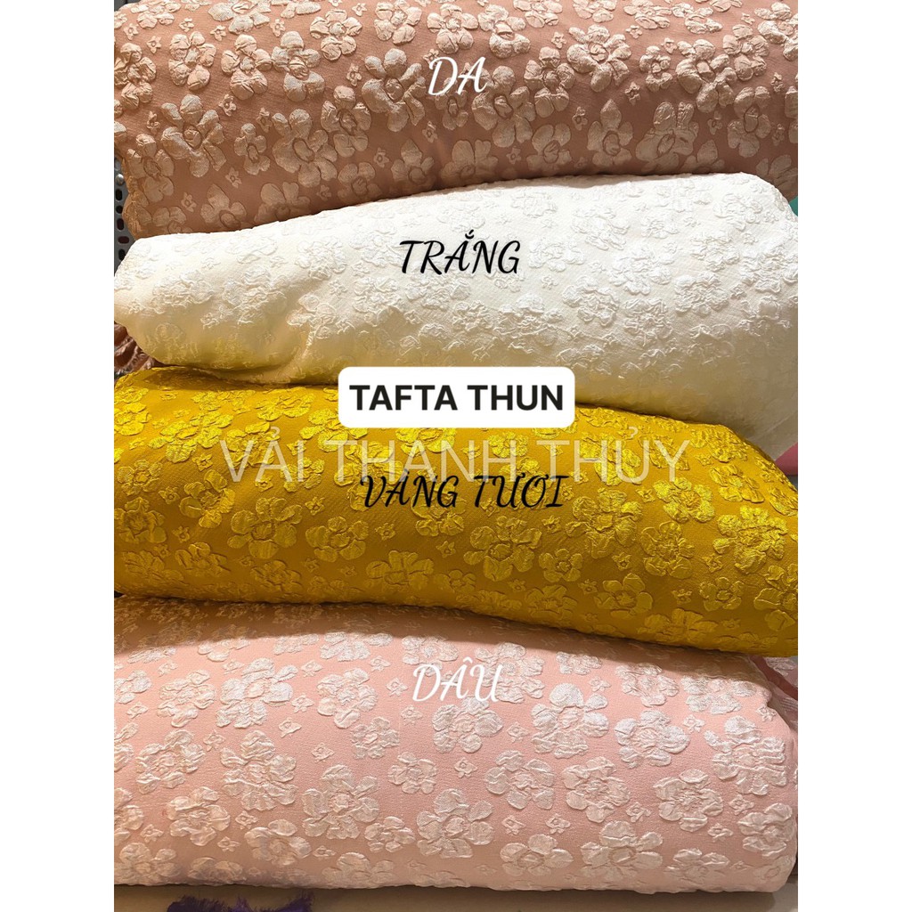Vải Gấm Tafta Hoa Mẫu Hoa Mai-LOẠI HÀNG CAO CẤP