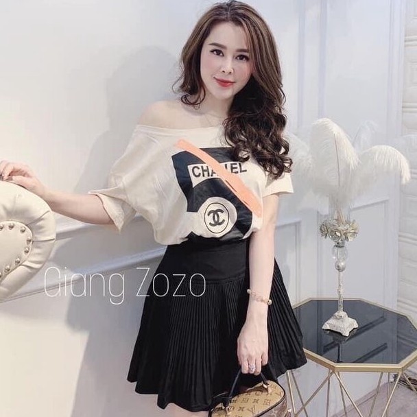 Chân váy xòe xếp ly đuôi cá quảng châu