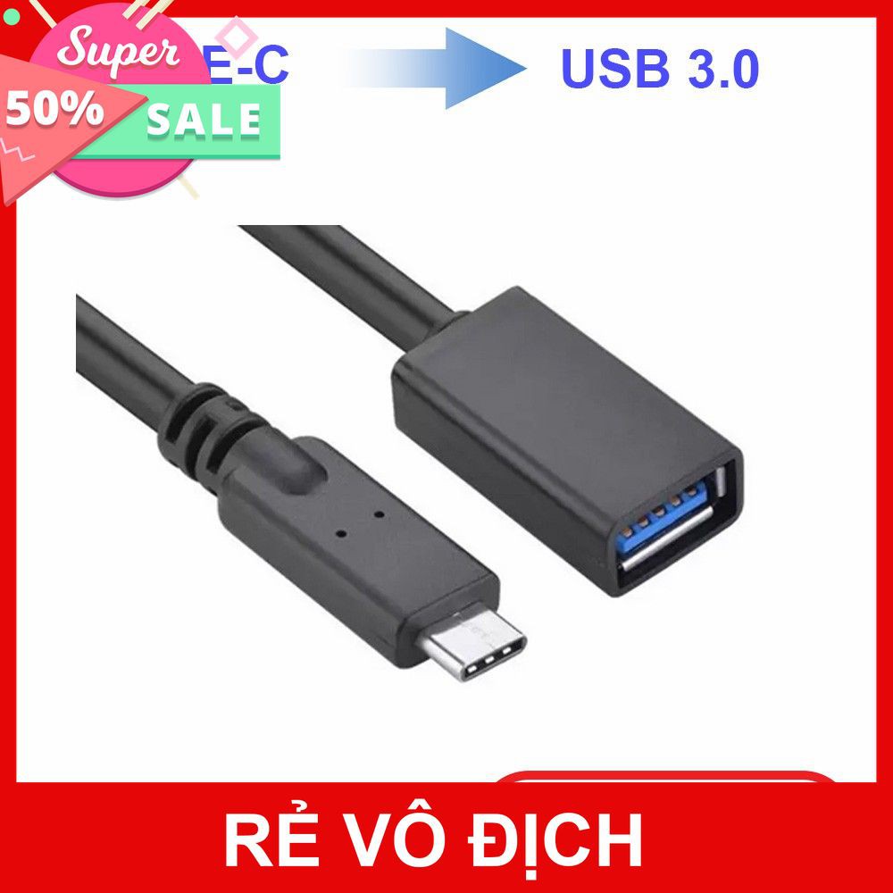 [XK][FREESHIP] CÁP CHUYỂN USB TYPE-C RA USB 3.0 NỐI DÀI UNITEK (Y-C 476BK) [HCM]