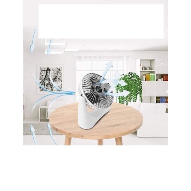 Quạt sạc tích điện mini super fan để bàn lồng quay 360 độ cắm cổng usb 3 chế độ gió quạt không dây Miibooshi D3.023