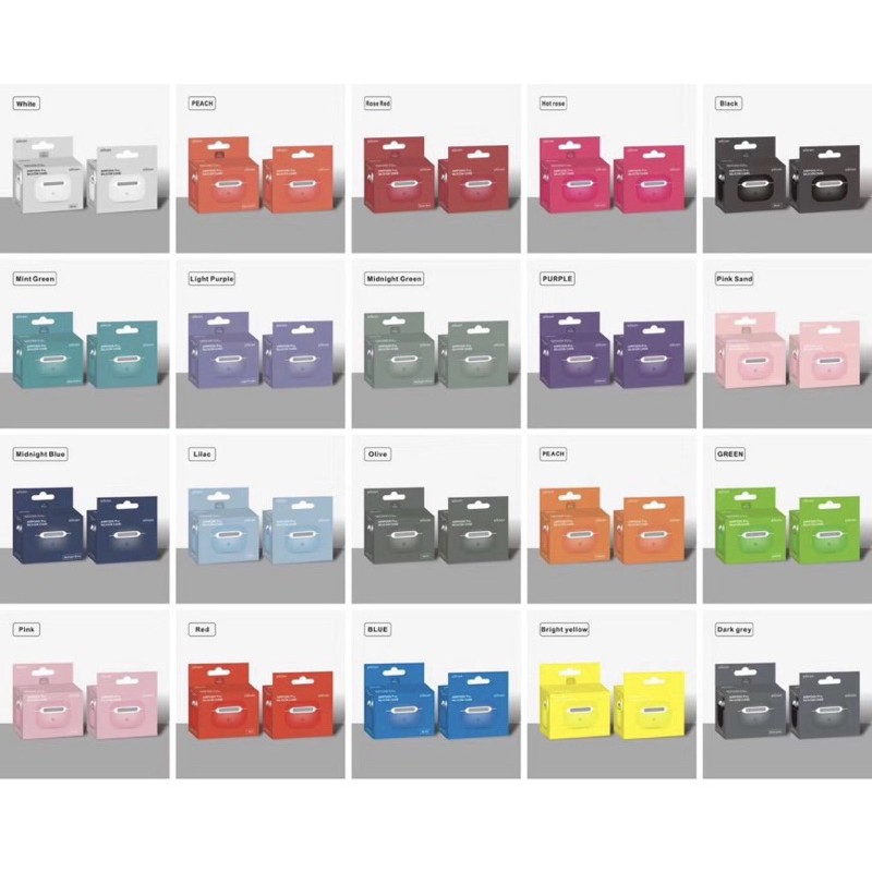 Vỏ Tai Nghe Airpods 1/Airpods 2 Silicone Dẻo Màu Basic Kèm Móc