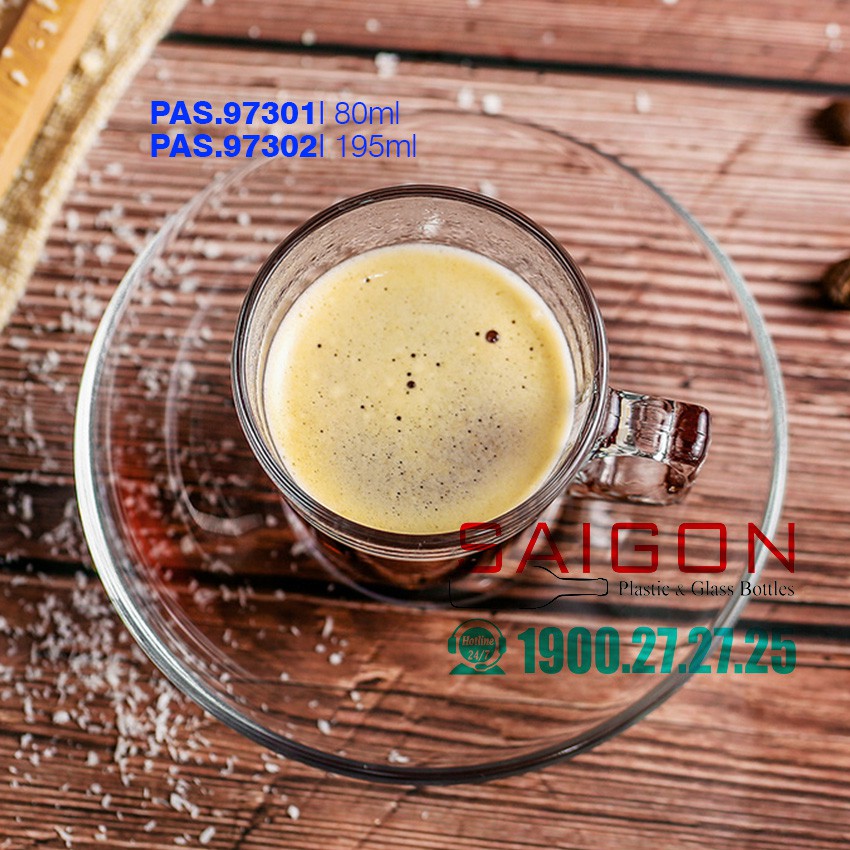 Bộ Tách Cafe Pasabahce Vale Caffe espresso 80ml , 195ml | Nhập Khẩu Thổ Nhĩ kỳ