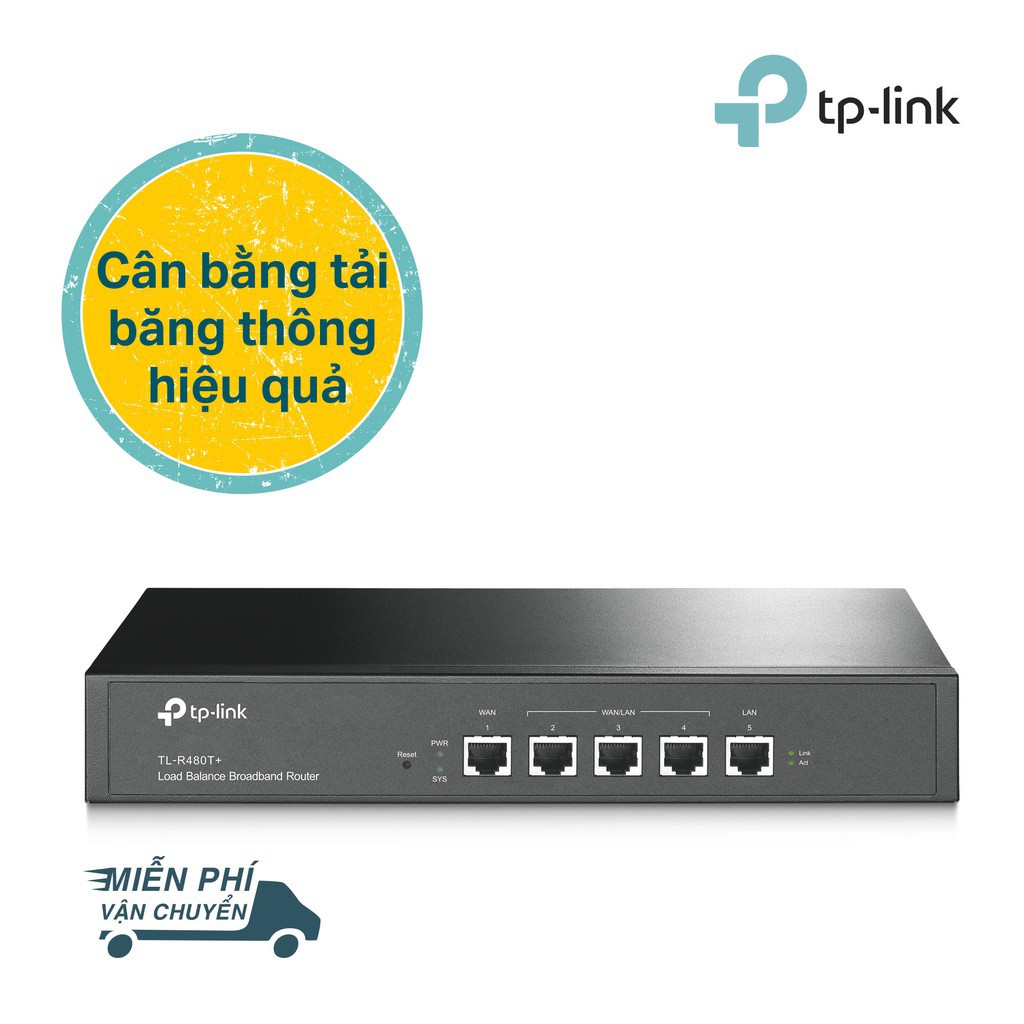 TP-Link Bộ phát Wi-fi băng thông rộng cân bằng tải - TL-R480T+ Hãng phân phối chính thức