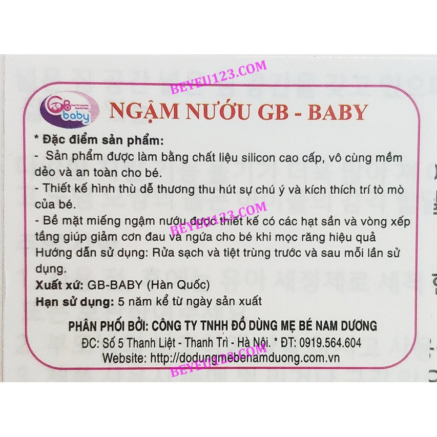 Gặm nướu hình trái chuối matxa silicone mềm GB BABY (Công nghệ Korea)