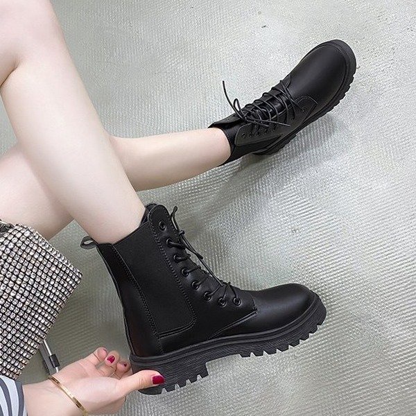 Giày bốt cổ thấp mũi tròn thời trang dành cho nữ
 | BigBuy360 - bigbuy360.vn