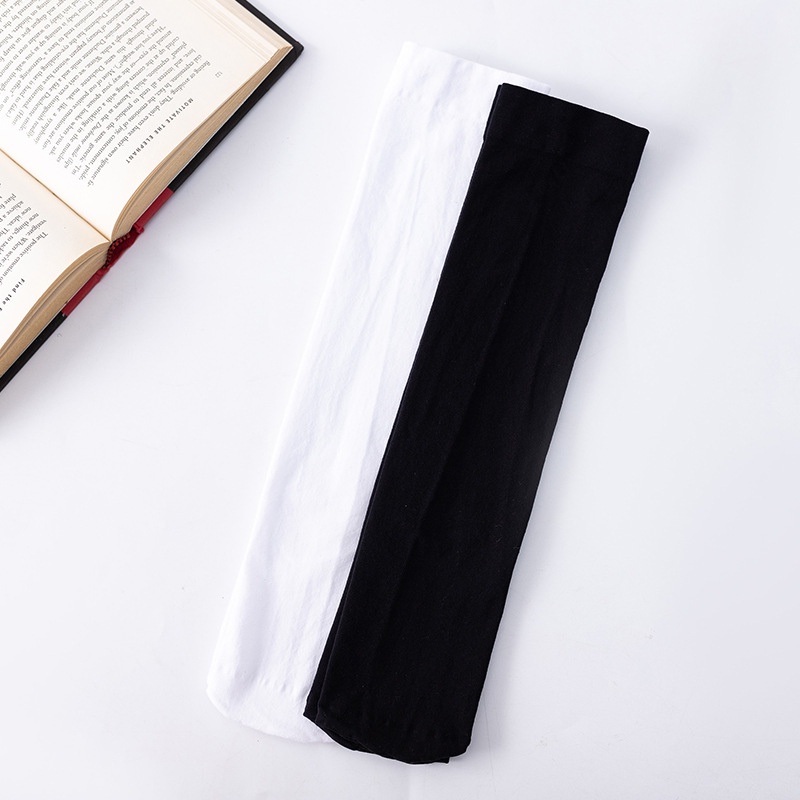 Tất Bắp Chân Trơn Trắng Đen, Vớ Lolita JK Cosplay Học Sinh Nhật Bản Nhiều Độ Dài - Subo Shop