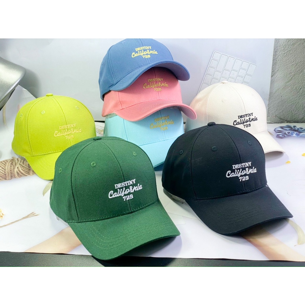 Mũ Lưỡi Trai Nón Kết Nhung Cao Cấp Thêu Chữ California 477 Phong Cách Ulzzang Form Unisex Nam Nữ - Hazo