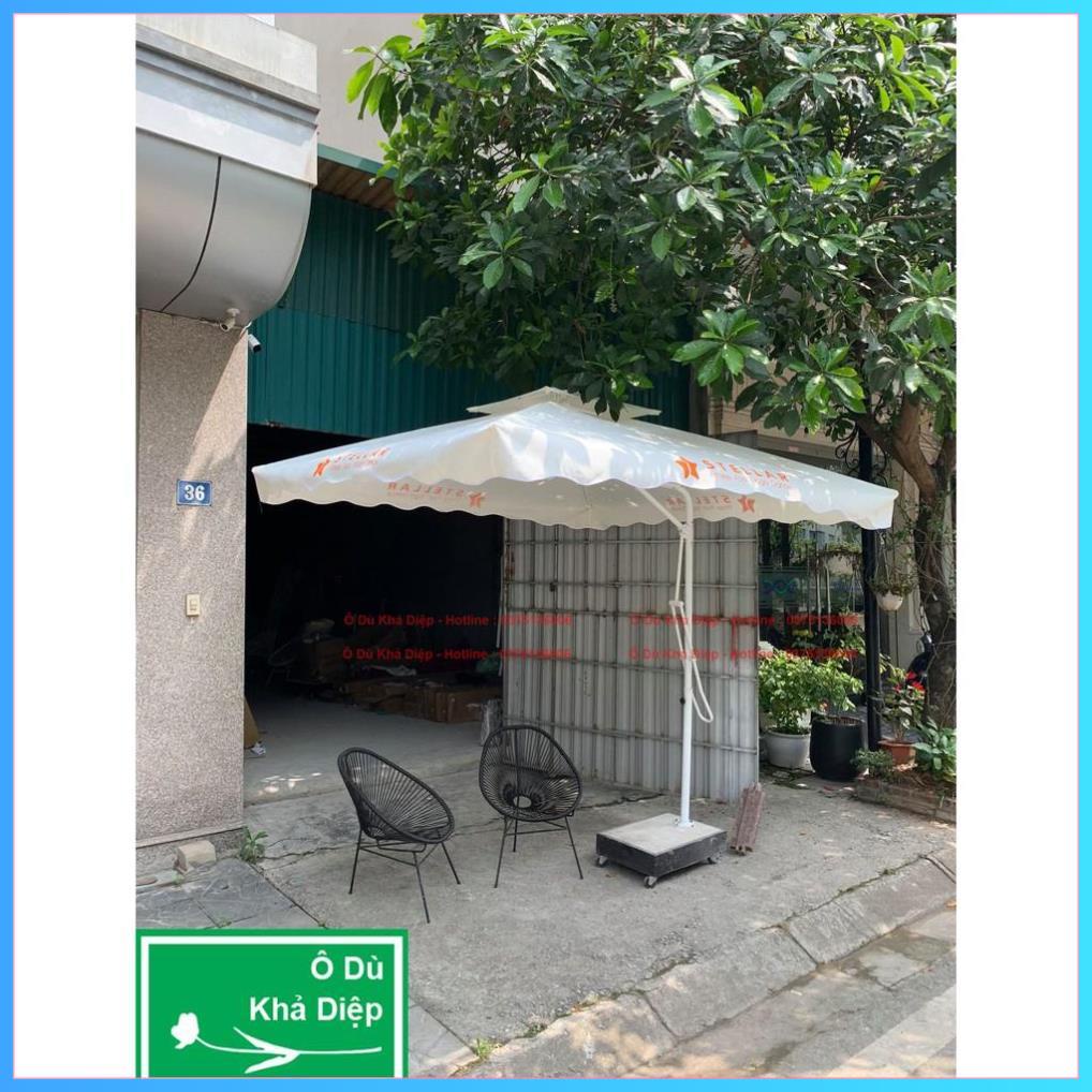 Ô quán cafe, Dù che nắng quán cafe lệch tâm vuông 2,5m