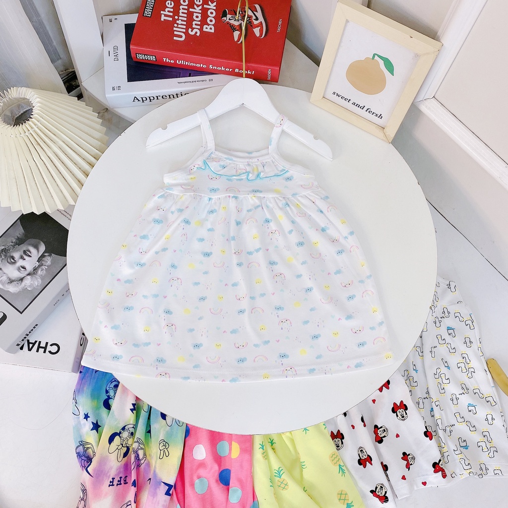 ✔️8-20kg✔️ Váy 2 dây xuất nhật bèo ngực xinh xắn cho bé gái 8-20kg BẢNG 1